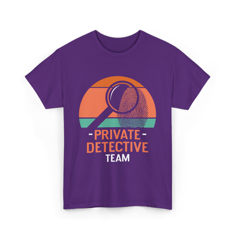 Private Detective Team Investigation T-Shirt - Purple