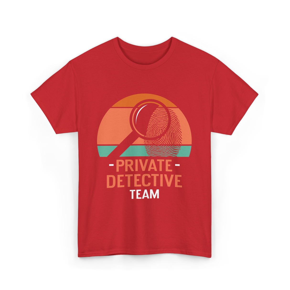 Private Detective Team Investigation T-Shirt - Red