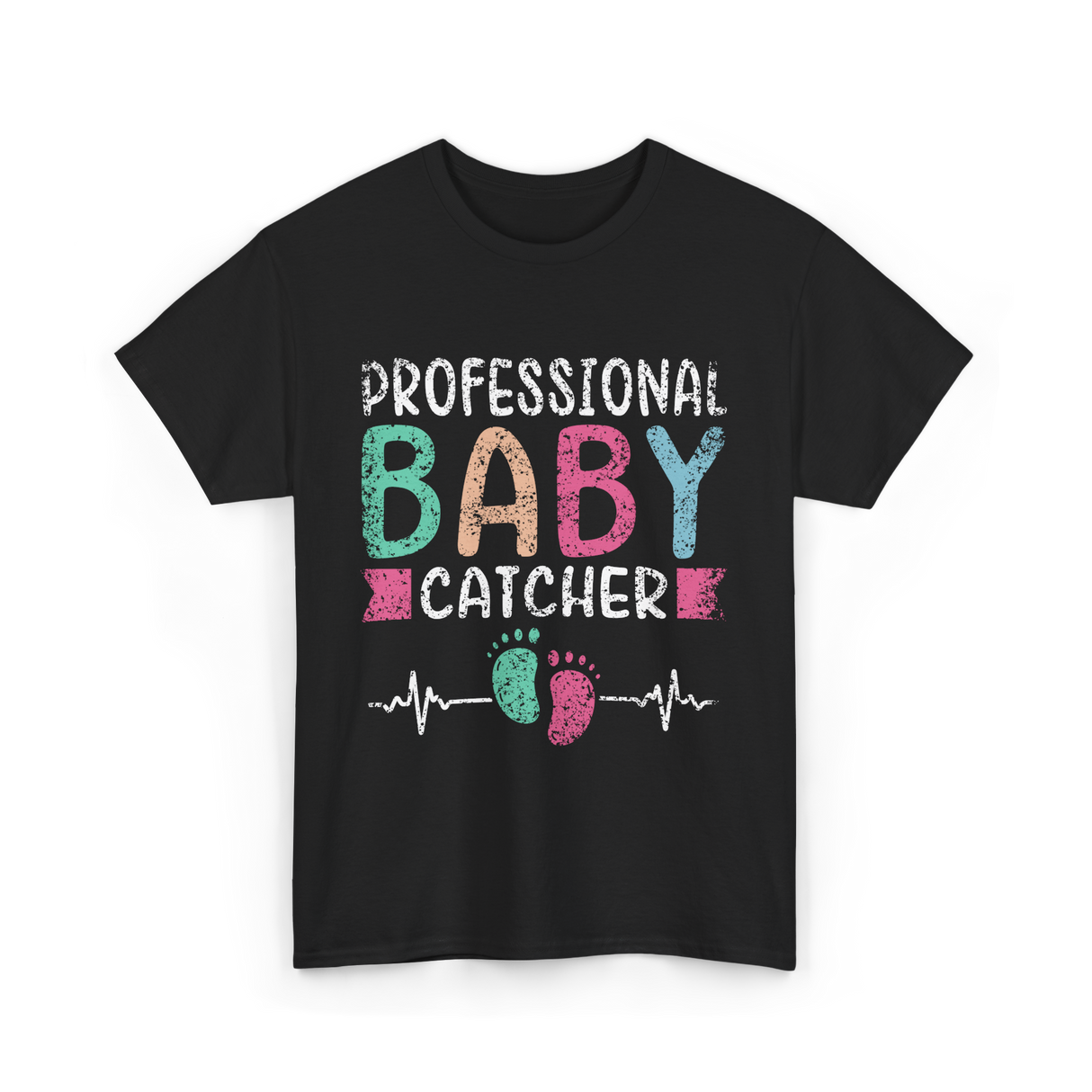 Professional Baby Catcher Nursing T-Shirt - Black