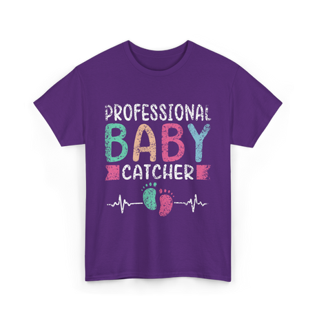 Professional Baby Catcher Nursing T-Shirt - Purple