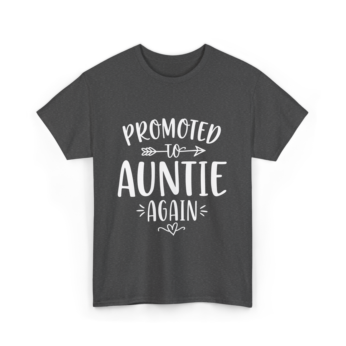 Promoted to Auntie Again Aunt T-Shirt - Dark Heather