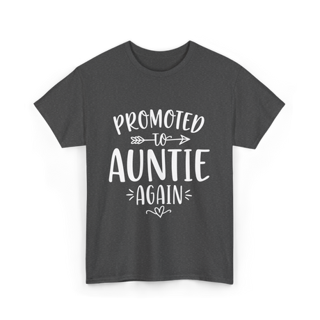 Promoted to Auntie Again Aunt T-Shirt - Dark Heather