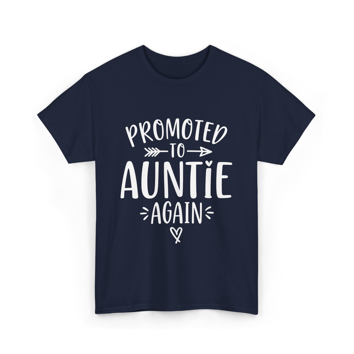 Promoted to Auntie Again Aunt T-Shirt - Navy