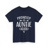 Promoted to Auntie Again Aunt T-Shirt - Navy