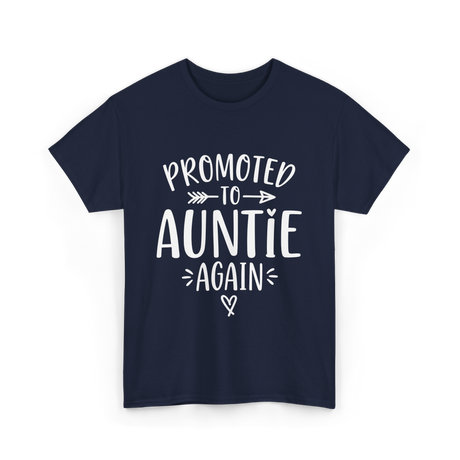 Promoted to Auntie Again Aunt T-Shirt - Navy