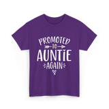 Promoted to Auntie Again Aunt T-Shirt - Purple