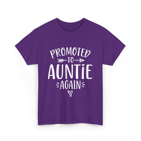 Promoted to Auntie Again Aunt T-Shirt - Purple