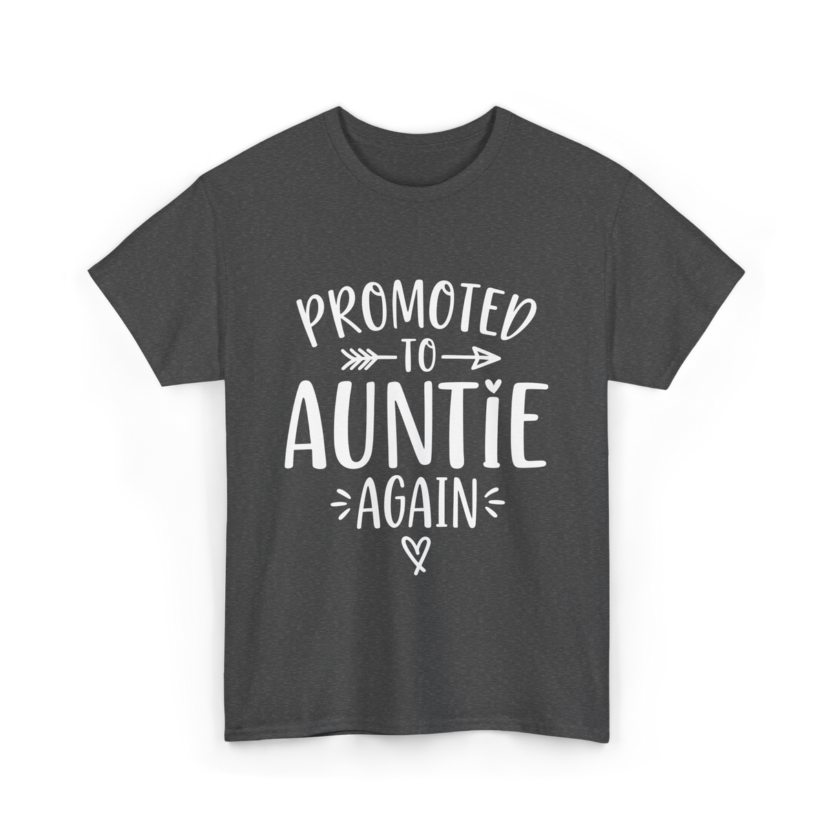 Promoted to Auntie Again Aunt T-Shirt - Dark Heather