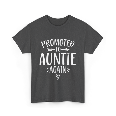 Promoted to Auntie Again Aunt T-Shirt - Dark Heather