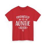 Promoted to Auntie Again Aunt T-Shirt - Red