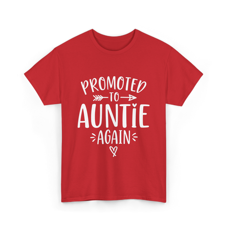 Promoted to Auntie Again Aunt T-Shirt - Red