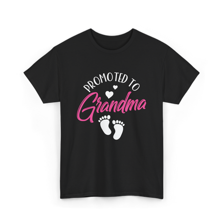 Promoted To Grandma Grandparent T-Shirt - Black