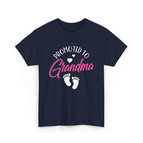 Promoted To Grandma Grandparent T-Shirt - Navy