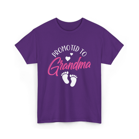 Promoted To Grandma Grandparent T-Shirt - Purple