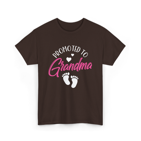 Promoted To Grandma Grandparent T-Shirt - Dark Chocolate