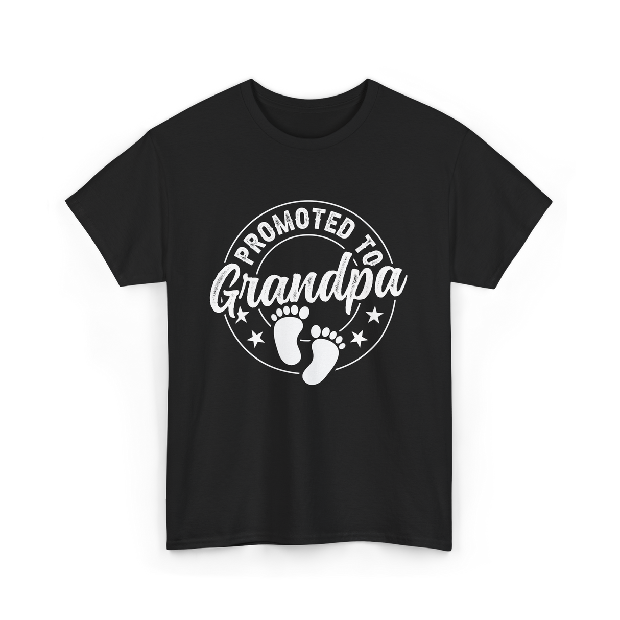 Promoted To Grandpa Grandparent T-Shirt - Black