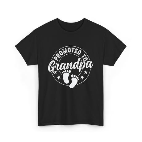 Promoted To Grandpa Grandparent T-Shirt - Black