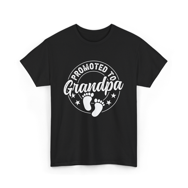 Promoted To Grandpa Grandparent T-Shirt - Black