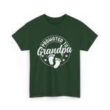 Promoted To Grandpa Grandparent T-Shirt - Forest Green