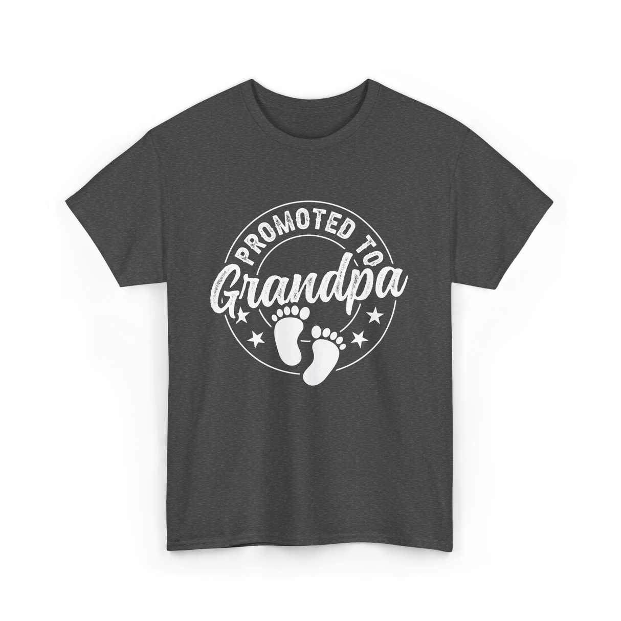 Promoted To Grandpa Grandparent T-Shirt - Dark Heather