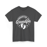 Promoted To Grandpa Grandparent T-Shirt - Dark Heather