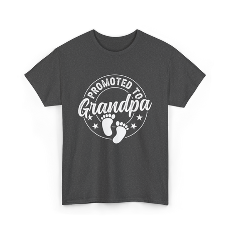 Promoted To Grandpa Grandparent T-Shirt - Dark Heather