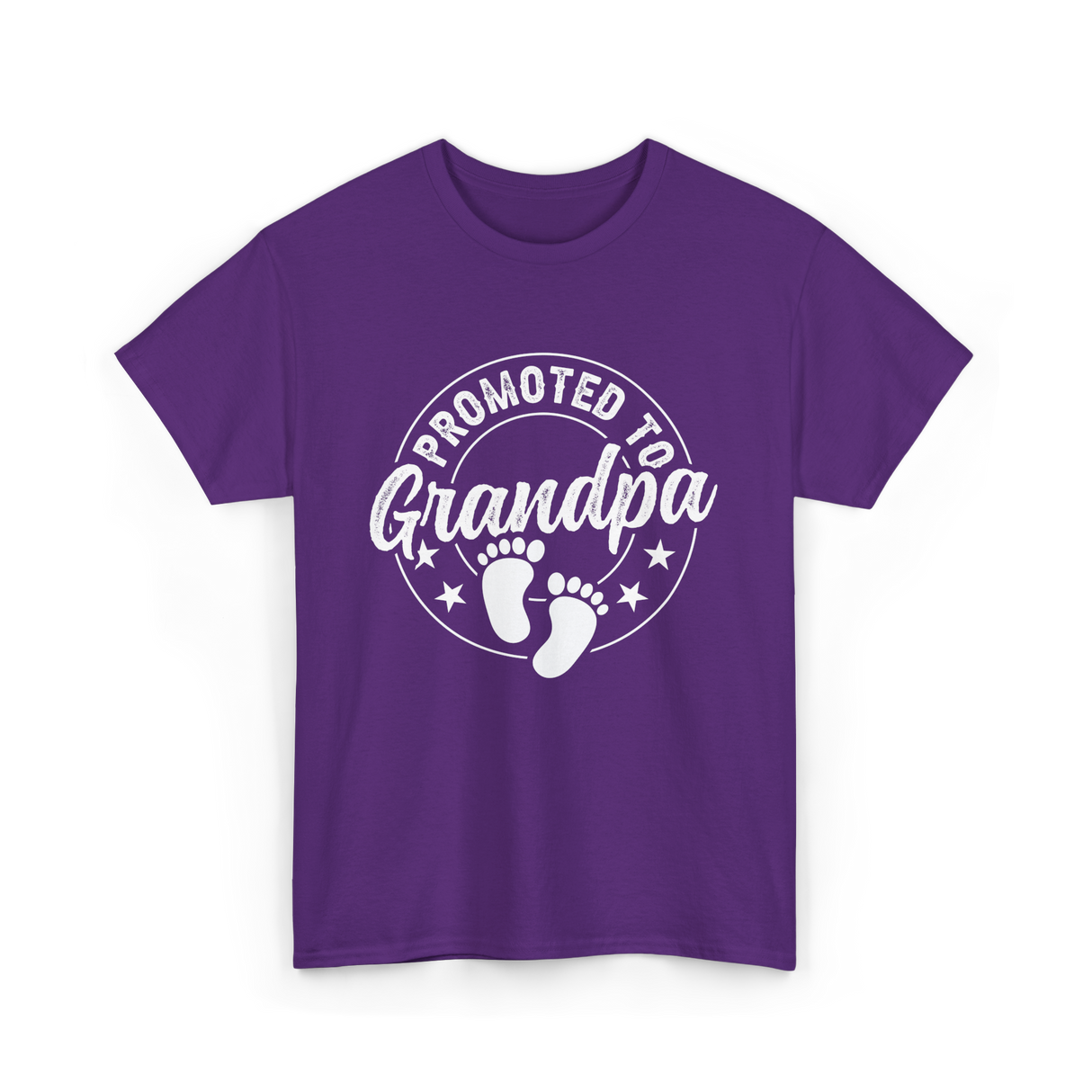 Promoted To Grandpa Grandparent T-Shirt - Purple