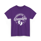 Promoted To Grandpa Grandparent T-Shirt - Purple