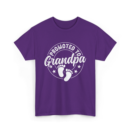 Promoted To Grandpa Grandparent T-Shirt - Purple