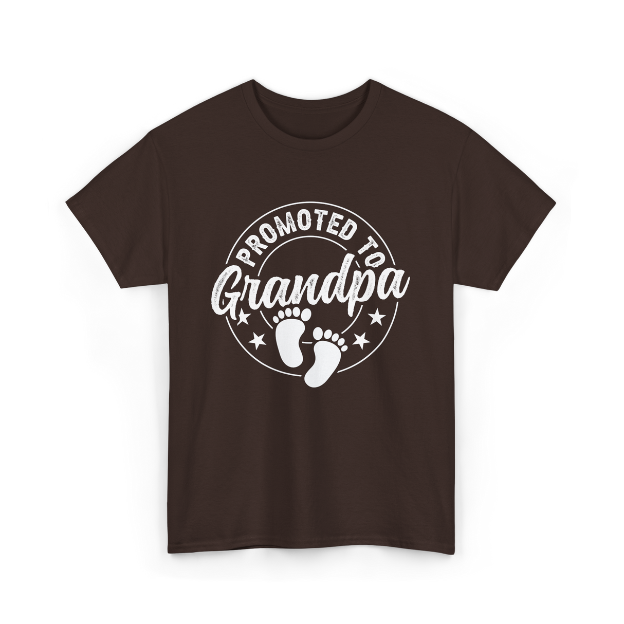 Promoted To Grandpa Grandparent T-Shirt - Dark Chocolate