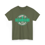 Prone To Shenanigans Ireland Celebrations T-Shirt - Military Green