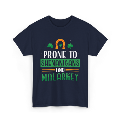 Prone To Shenanigans Malarkey T-Shirt - Navy