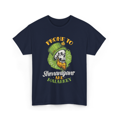 Prone To Shenanigans Malarkey T-Shirt - Navy