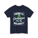 Prone To Shenanigans Malarkey T-Shirt - Navy