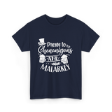 Prone To Shenanigans Malarkey T-Shirt - Navy