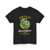 Prone To Shenanigans St Patricks Day T-Shirt - Black