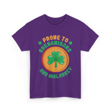 Prone To Shenanigans St. Patrick's Day T-Shirt - Purple