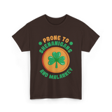 Prone To Shenanigans St. Patrick's Day T-Shirt - Dark Chocolate