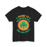 Prone To Shenanigans St. Patrick's Day T-Shirt - Black