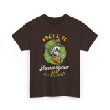 Prone To Shenanigans St Patricks Day T-Shirt - Dark Chocolate