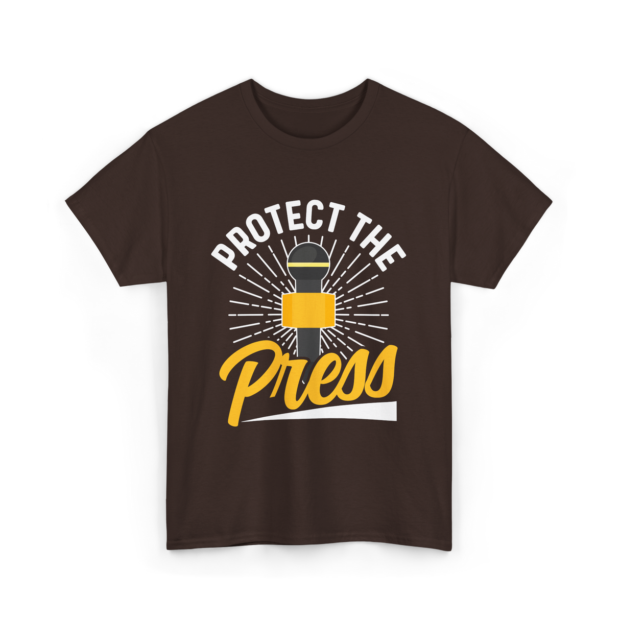 Protect The Press Journalism T-Shirt - Dark Chocolate