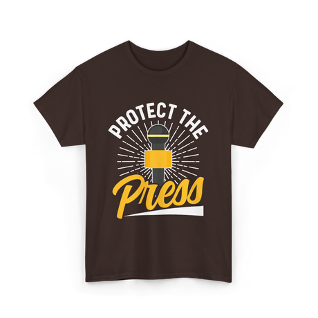 Protect The Press Journalism T-Shirt - Dark Chocolate