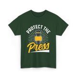 Protect The Press Journalism T-Shirt - Forest Green