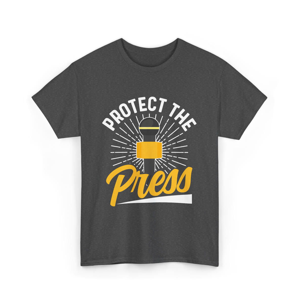 Protect The Press Journalism T-Shirt - Dark Heather