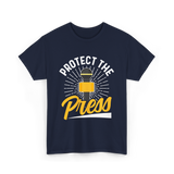 Protect The Press Journalism T-Shirt - Navy