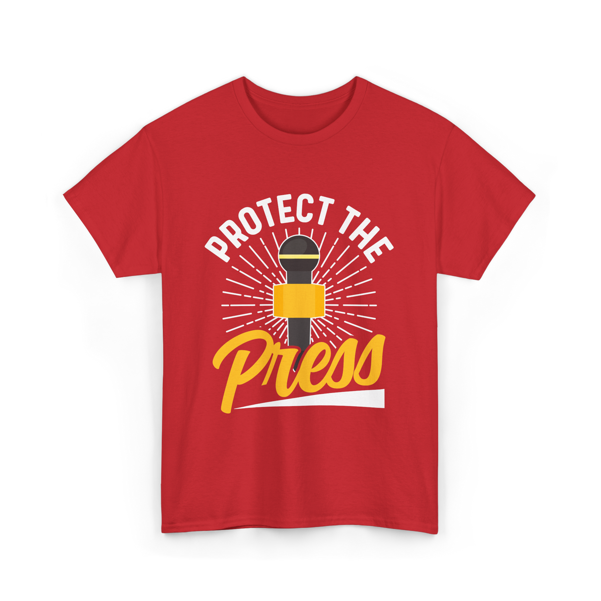 Protect The Press Journalism T-Shirt - Red