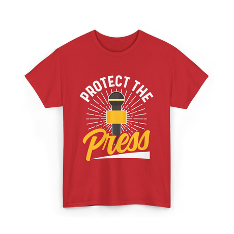 Protect The Press Journalism T-Shirt - Red