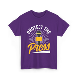 Protect The Press Journalism T-Shirt - Purple