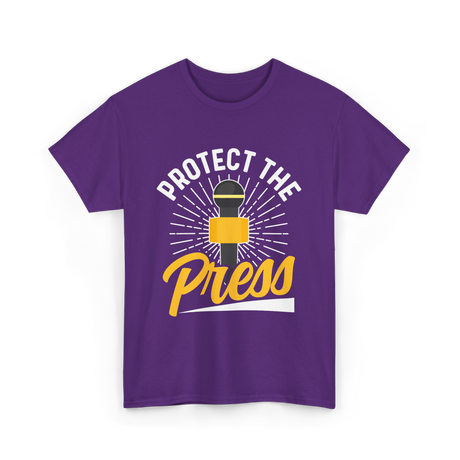 Protect The Press Journalism T-Shirt - Purple