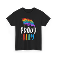 Proud Ally LGBTQ Rainbow Flag T-Shirt - Black